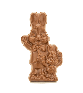 Waving Bunny Buddies Solid Chocolate Easter Bunny